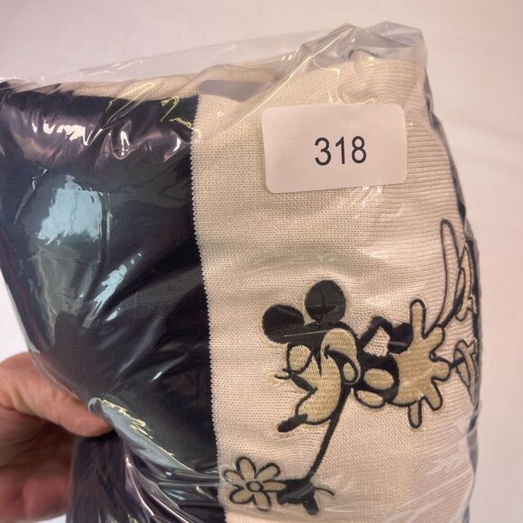 Disney Black Cream Striped Knit Retro Minnie Mouse Cardigan Size Medium NWT - Picture 11 of 11